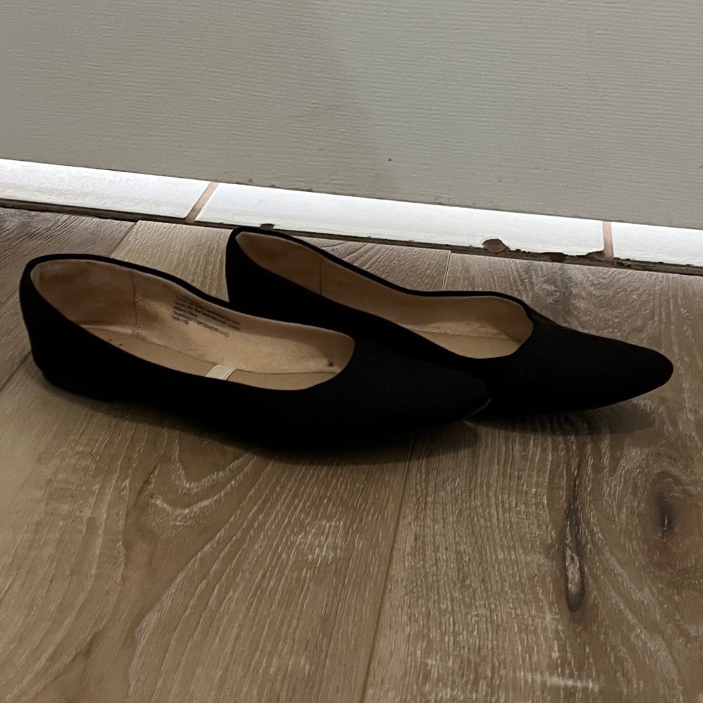 A New Day Womens Black Pointed Toe Flats Textile Slip On Shoes Size 7 - Picture 8 of 8